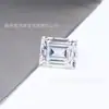 Moissanita Blanca Rectangular de Corte Recto, Moissanita Rectangular de Corte Plano Color D Piedra Suelta al por Mayor, Sin Código de Cinturilla
