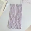 Calcetines Finos de Dos Dedos para Mujer, Calcetines de Dos Dedos, Malla Calada Japonesa para Otoño e Invierno, Calcetines de Algodón con Dedos Separados, Calcetines de Dos Dedos de Color Puro para Mujer, hasta la pantorrilla