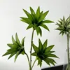 Planta Bambu Lírio Simulado Paisagismo Material Folha Verde Cena de Casamento Flor Falsa Arte Floral Bambu Lírio de 3 Pontas Fabricante Atacado