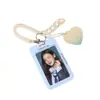 Pulseira de Coração de Pêssego de Alto Valor Estético, Elástico de Cabelo para Celular, Chaveiro, Porta-Protetor de Foto, Cartão de Ônibus, Porta-Crachá de Estudante