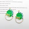 Accesorios de joyería DIY estrictamente seleccionados caricatura pequeño dinosaurio monstruo aleación gota de aceite colgante gota de aceite tocado