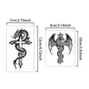 Pegatinas de Tatuaje Cruzadas y de Dragón Herbal Transfronterizas, Impermeables de Larga Duración 7~15 Días, Tatuaje Tradicional para Hombres y Mujeres en Brazos y Piernas