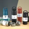Efeito Linha Aço Inoxidável 304 Tampa Portátil Elemento Copo Portátil Simples Copo de Acompanhamento Copo de Presente Tampa Plana Copo Térmico