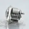 Botón de metal de 22 mm, luz LED estándar de encendido, interruptor de reinicio automático/autobloqueo, cabeza alta/cabeza plana, pin impermeable