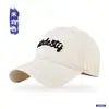 Gorra de Béisbol de Algodón Puro para Todas las Estaciones con Bordado de Letras para Hombres, Gorra Versátil Estilo Coreano para Mujeres, Sombrero Deportivo con Protección Solar