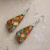Novo estilo étnico das mulheres de pedra natural imperador pedra triângulo brincos brincos transfronteiriços e-commerce jóias brincos