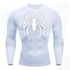 Comércio exterior transfronteiriço Homem-aranha Série de filmes europeus e americanos Roupas de batalha homens e mulheres esportes apertados treinamento manga curta manga comprida forro de camiseta