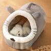 Otoño e invierno cálido kennel con calefacción semicerrado con forma de animal nido para gatos universal para las cuatro estaciones cama para perros tapete para perros nido para mascotas