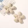 Tela de Cuadros Estilo Japonés Fresca y Sencilla Rellena de Algodón Accesorio de Flor de Cinco Pétalos DIY Accesorio para el Cabello Broche para Ropa Piezas para Accesorios de Joyería