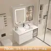 Lavabo Cerámico Doméstico Todo en Uno Combinación de Gabinete de Baño Simple Moderno Juego de Lavabo para Baño