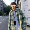 Camisa a cuadros americana vintage para hombre moda primavera y otoño marca Pu Shuai chaqueta casual moda coreana abrigo de lana