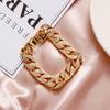 Pulsera Cubana de Aleación Incrustada con Diamantes Tendencia de Moda Europea y Americana Estilo Hip-Hop Retro de Nicho Pulsera Completa de Diamantes para Pareja Venta al por Mayor