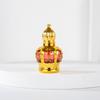 Em estoque Frascos de Perfume Coroa Dourada 12ML Frascos de Perfume de Vidro com Contas Frascos de Contas Cosméticas Portáteis Banhados a Ouro