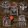 Placa Popular de Halloween Transfronteiriça, Placa Decorativa de Halloween em Forma de Lápide para Jardim Externo e Quintal