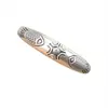 S999 Prata para Pé Retrô Carpa Pousando Tubo Curvo Meio Bracelete Contas de Barril Pulseira Trançada para Mão Colar Acessórios Artesanais DIY