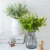 Flor artificial planta verde flor falsa eucalipto adereços de vestido decoração de casa casamento planta de plástico enfeites atacado