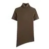 Comércio Exterior 2026 Primavera Nova Moda Feminina Estilo Europeu e Americano Casual Solta Versátil Manga Curta Cor Sólida Camiseta 5578001