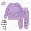 Sudadera de Otoño Nueva de Cuello Redondo Transfronteriza Material Ropa para Bebés y Niños Traje de Dos Piezas Traje Deportivo Casual [Mayoreo]