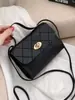Bolsa Pequeña Cuadrada Rayada Acolchada al por Mayor de Comercio Exterior para Mujer Bolso Cruzado al Hombro Bolso Pequeño de Mano Estilo Coreano Bolso de Moda