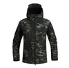 Conjunto de chaqueta softshell de piel de tiburón para uso en exteriores, con forro polar añadido para mayor calidez, resistente al viento y al frío, adecuado para montañismo, con pantalones softshell