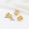 Banho de Cobre Cor Dourada Verdadeira 14K Conservação de Cor Conjunto de Cobre Zircônia Contas de Mola DIY Miçangas Artesanais Acessórios para Colar Pulseira C45