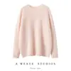 Novo Estilo Suéter de Cashmere Puro Cashmere Escovado com Gola Redonda Solta Camada Base para Mulheres, Espessado para Aquecimento de Inverno, Adequado para Roupa Externa