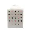 Bolsa de plástico con forma de arco de amor, explosiva, de doble cara, de grosor medio, para joyería, cosméticos, regalo portátil.