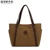Casual óleo de cera lona bolsa feminina ombro mensageiro saco de compras saco de armazenamento saco transbordamento fábrica vendas diretas