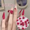 Nuevos Accesorios para Uñas con Arte de Flores Celebridad de Internet Dulce y Versátil Rosa Girly Diamante de Resina Tallado en Rosa Estéreo Accesorios para Uñas