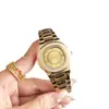 Reloj de Cuarzo Personalizado Clásico Sencillo de Negocios para Mujer Color Oro Rosa Dial Marrón Correa de Acero Diseño Elegante para el Lugar de Trabajo