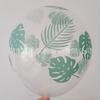 Globo transparente de 12 pulgadas con estrellas, puntos transparentes, para niño, niña, cumpleaños, dinosaurio, copo de nieve, hoja verde, globo engrosado