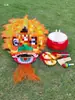 Accesorios Espesos para Danza del León para Niños, Cabeza de León Danza del León del Despertar, Pequeño Conjunto de León para Niños, Conjunto Completo de León del Sur de Cabeza de Danza del León