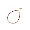 Pulsera de Ágata Nanhong y Perla de Agua Dulce Natural Lujo Accesible Pulsera de Gama Alta Estilo Chino Nuevo para Mujer Pulsera de Cuentas de Nicho