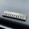 Placa Temporal de Estacionamiento para Coche Placa con Número de Teléfono Móvil Placa de Teléfono de Aleación Magnética para Coche Accesorios de Interior para Coche Adornos