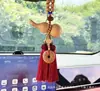 Colgante de calabaza de madera de durazno natural para coche para seguridad, decoración de coche de loto, amuleto de alta gama para lugares escénicos y templos, regalo de bendición