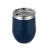 Taza para Huevo Transfronteriza de 12 oz con Aislamiento de Doble Capa de Acero Inoxidable 304, Copa de Vino en Forma de U, Taza Portátil con Forma de Huevo, Venta al por Mayor