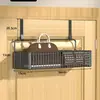 Colgador detrás de la puerta, artefacto para abrigos y sombreros de entrada, estante de almacenamiento montado en la pared, sin perforaciones, tendedero colgante lateral para puerta de dormitorio