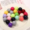 Cuentas Redondas de Acrílico de Colores con Agujero Recto Cuentas Sueltas para Pulseras Hechas a Mano DIY Accesorios de Joyería Material Versátil Bolsa