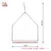 Acero Inoxidable Soporte Columpio de Madera Soporte para Aves Loro Accesorios Jaula para Loro Colgante Escalada Descanso