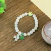 Pulsera de Jade de Tianshan Original Natural Multiestilo Pulsera de Bolas de Cuentas Hecha a Mano Garra de Gato Tostada al Carbón Pulsera de Hielo de Jade