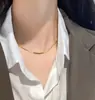 Collar de Perlas de Colores de Acero de Titanio para Mujer Lujo Accesible de Alta Gama Recubrimiento al Vacío Oro de 18 Quilates Venta Directa de Fábrica Cadena para la Clavícula Precio de Fábrica