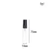 2ml 3ml 5Ml10Ml Frasco de Perfume Água de Colônia Frasco de Amostra de Perfume Frasco de Vidro com Borrifador Venda por Atacado