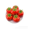 Modelo de tomate de espuma de simulación, fruta y verdura artificial, accesorios de exhibición para gabinete, juguete para niños, decoración, decoraciones