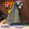 Pantalones Cargo Casuales Gruesos con Forro de Polar para Otoño e Invierno para Hombre, Pantalones Largos Versátiles de Moda Sueltos con Tres Rayas, Nuevo Modelo 2025