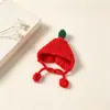 Gorro mini de punto lindo muñeco de peluche hilo atuendo accesorios de peluche tocado diy decoración de muñeca hecha a mano