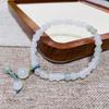 Pulsera de Jade Seda Dorada de Jade Hotan de Xinjiang Cuentas Redondas para Hombre y Mujer Pulsera de Esmeralda Tianshan Pulsera de Cuarcita Daquan Venta al por Mayor