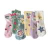 Calcetines de Coral de Dibujos Animados para Mujer, Lindos Calcetines Peludos de Media Pantorrilla, Calcetines Gruesos de Invierno Cálidos y que No Sueltan Pelo para Dormir en Casa