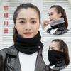 Cuello Tejido Grueso Cálido Otoño/Invierno para Hombre y Mujer Manga de Cuello Universal Color Sólido Bufanda Protección de Cuello A prueba de Frío Comercio Exterior Cuello con Forro Polar