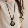 Nuevo Collar Colgante de Hoja de Bronce Trenzada Étnica Estilo Chino Retro Accesorios Largos Bohemianos para Mujer con Cuello Halter