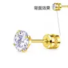 Aço Inoxidável 316 Stud para Osso da Orelha com Zircônia de Quatro Garras Body Piercing Joia Stud da Cóclea Fábrica Atacado